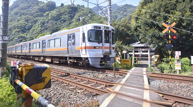 境内地を通る踏切を訪ねる…静岡県・石部神社